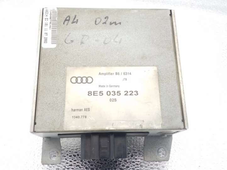 8E5035223 Audi A4 S4 B6 8E 8H Garso stiprintuvas