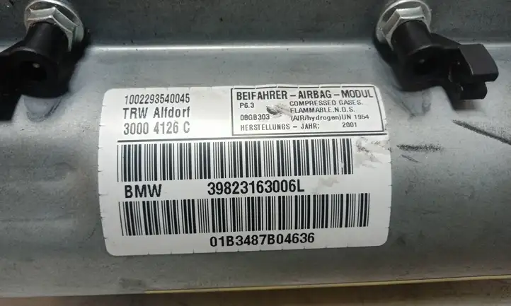 BMW 5 E39 (1996 - 2003) 39823163006L Подушка безопасности пассажира — фото 3