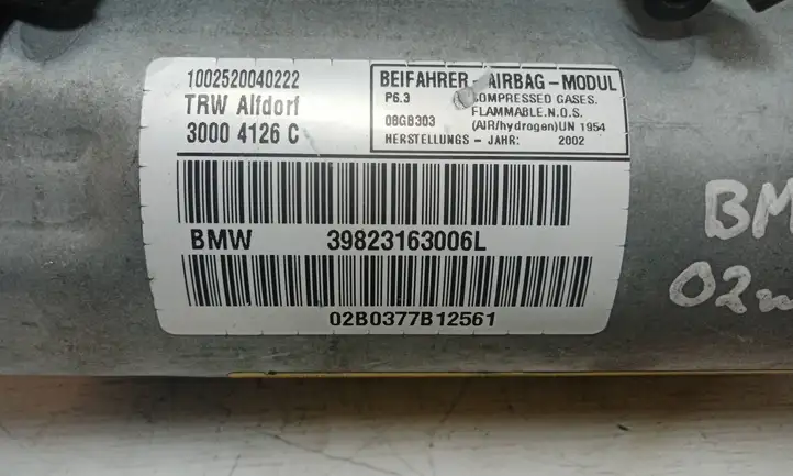 BMW 5 E39 (1996 - 2003) 39823163006L Подушка безопасности пассажира — фото 3