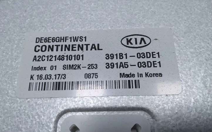 Kia Niro (2016 - ) 391B103DE1 Блок управления двигателем (ЭБУ) — фото 2