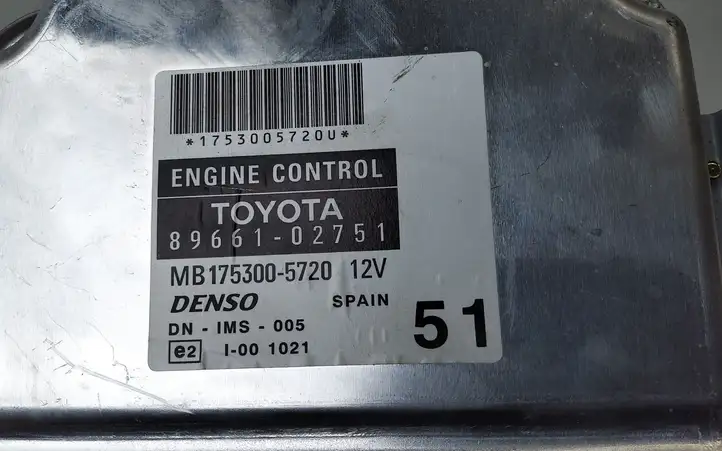 Toyota Corolla Verso E121 (2004 - 2007) 8966102751 Блок управления двигателем (ЭБУ) — фото 2