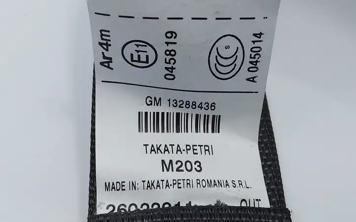 Opel Insignia A (2008 - 2017) 13288436 Задний ремень безопасности — фото 2