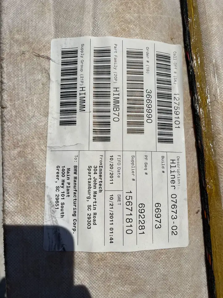 BMW X5 E70 (2006 - 2013)  12759101 Потолок