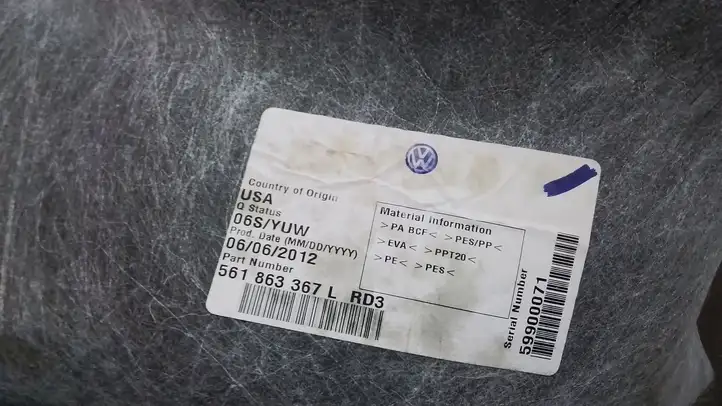 Volkswagen PASSAT B7 USA (2012 - 2016) 561863367L Ковролин салона — фото 3