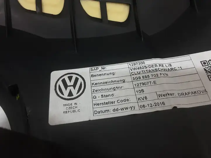 Volkswagen PASSAT B8 (2015 - ) 3G0 Комплект салона — фото 17