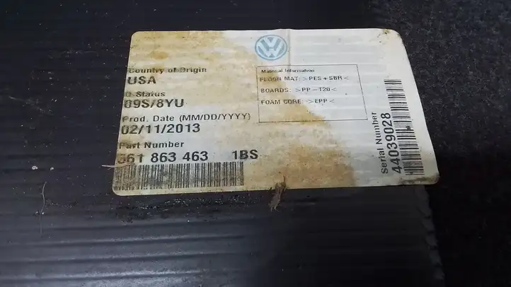 Volkswagen PASSAT B7 USA (2012 - 2016) 561863463 Пол багажника — фото 3