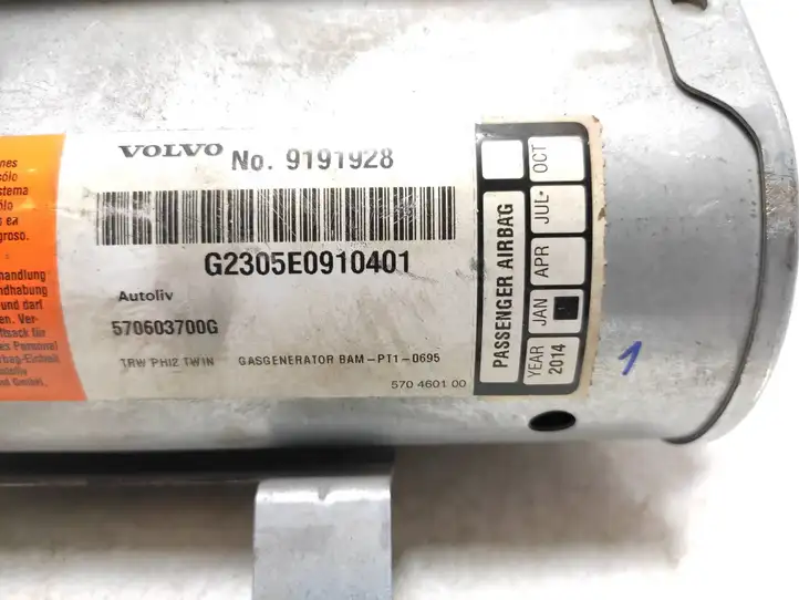 Volvo XC70 (2004 - 2007) 9191928 Подушка безопасности пассажира — фото 6