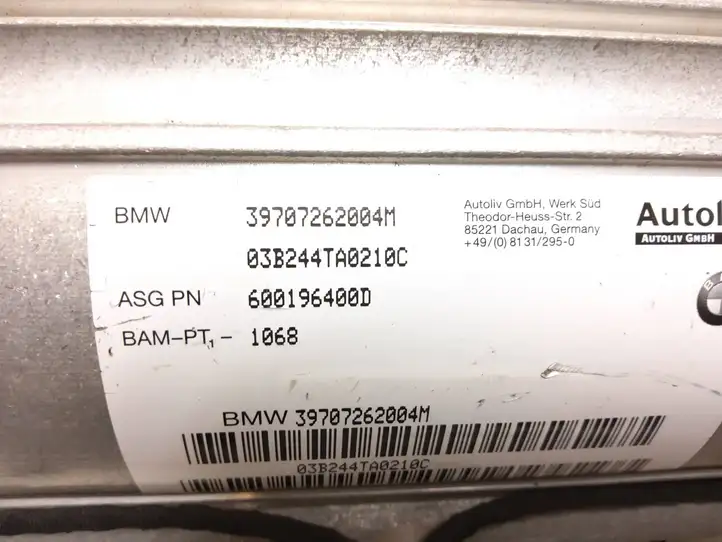 BMW 7 E65 E66 (2001 - 2008) 39707262004M Подушка безопасности пассажира — фото 8