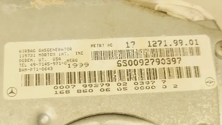 Mercedes-Benz A W168 (1997 - 2004) 1686013090 Подушка безопасности пассажира — фото 6