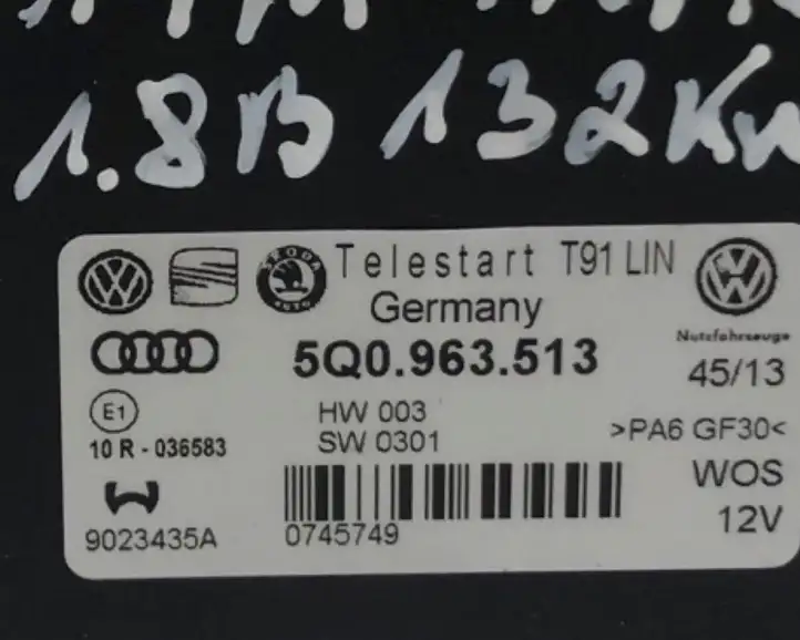 Skoda Octavia Mk3 (5E) (2013 - 2019) 5Q0963513 Блок управления автономным отопителем — фото 6