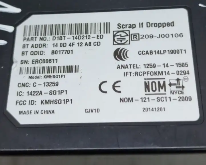 Ford Kuga II (2013 - 2019) D1BT14D212ED Bluetooth модуль — фото 6