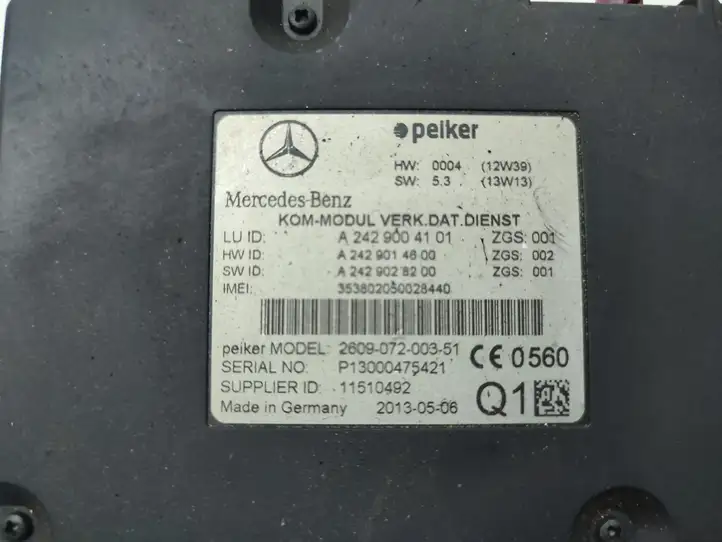 Mercedes-Benz GLK X204 (2008 - 2016) A2429004101 Блок GSM — фото 4