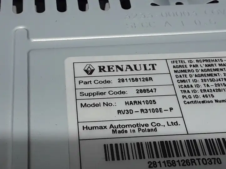 Dacia Duster (2017 - ) 281158126R Магнитола / мультимедийная система — фото 3