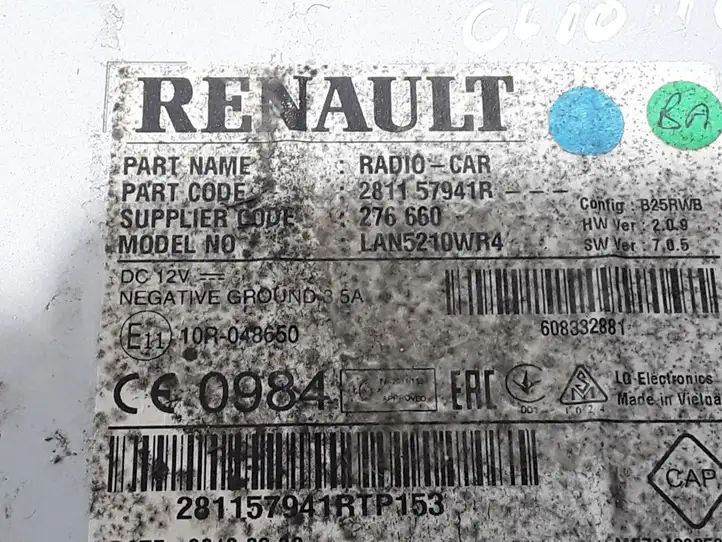 Renault Clio IV (2012 - 2019) 281157941r Магнитола / мультимедийная система — фото 3