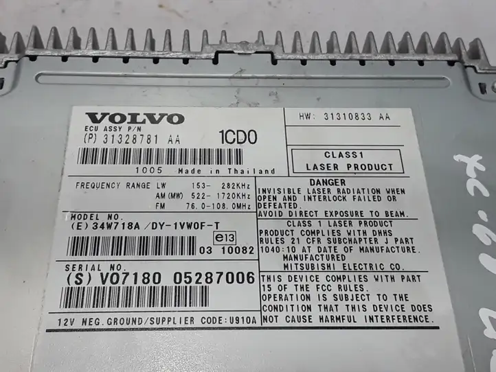Volvo XC60 (2008 - 2013) 31310833 Магнитола / мультимедийная система — фото 2