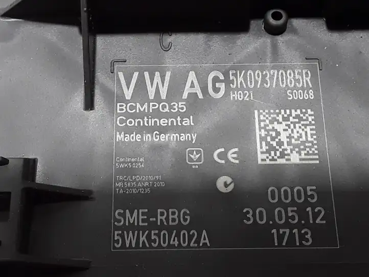 Volkswagen Caddy (2010 - 2015) 5K0937085 Модуль комфорта — фото 3