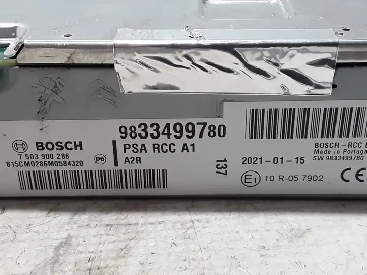 Peugeot 2008 II (2019 - )  9833499780 Радио/ проигрыватель CD/DVD / навигация