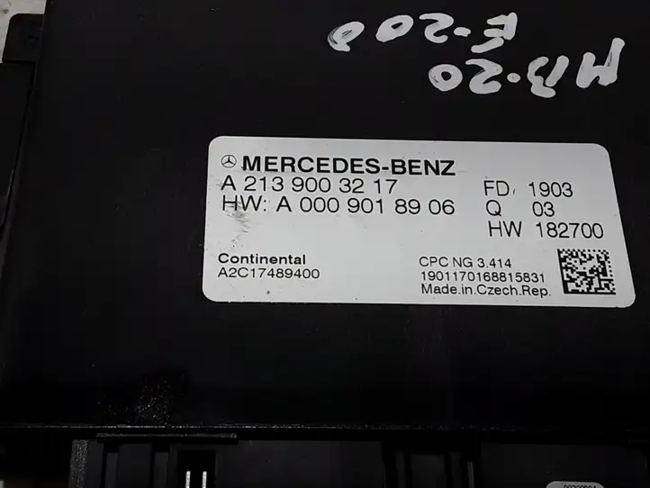 Mercedes-Benz E W213 (2016 - ) A2139003217 Прочие блоки управления — фото 3