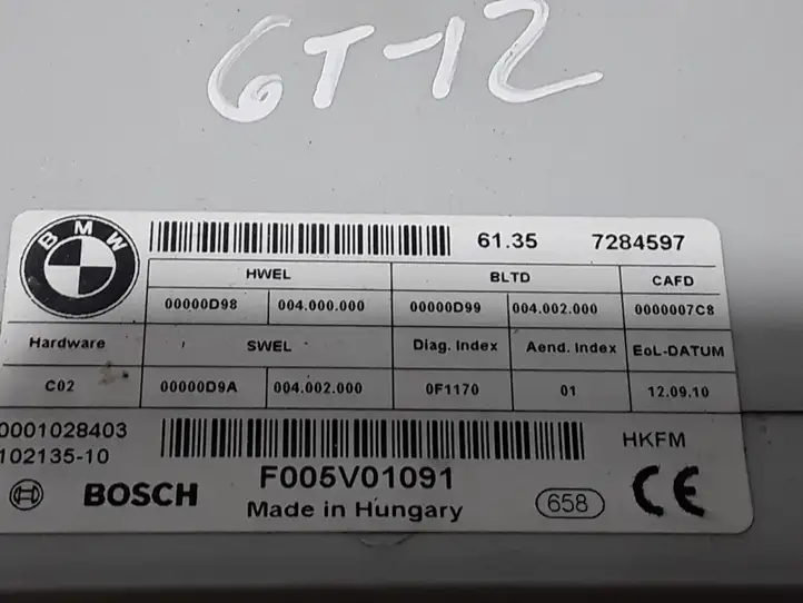 BMW 5 GT F07 (2010 - 2017) 7284597 Блок управления крышкой багажника — фото 2