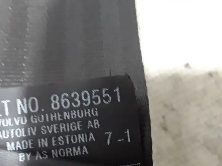 Volvo V50 (2008 - 2012) 8639551 Задний ремень безопасности — фото 2