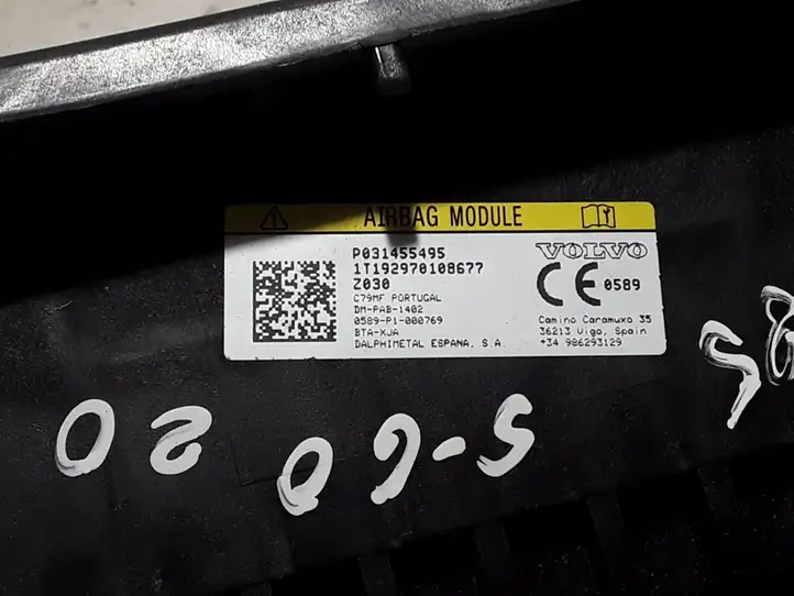 Volvo S60 (2018 - ) 31455495 Подушка безопасности пассажира — фото 3