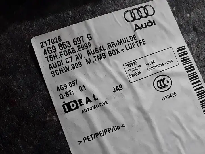 Audi A6 C7 (2014 - 2018) 4G9863867G Коврик багажника — фото 3