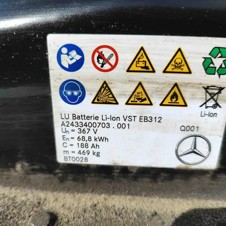 Mercedes-Benz EQA (2021 - ) A2433400703 Аккумулятор гибридного / электрического автомобиля — фото 8