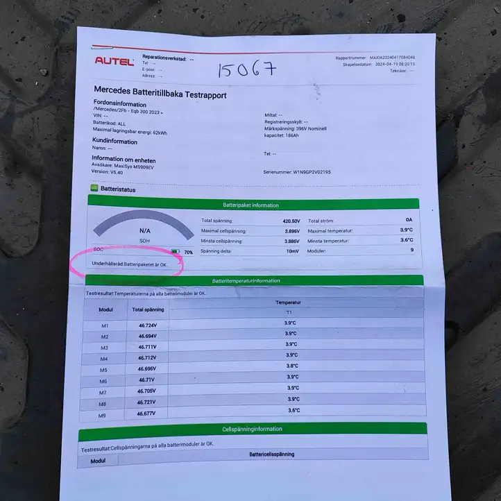 Mercedes-Benz EQB (2021 - ) A2433400703 Аккумулятор гибридного / электрического автомобиля — фото 2