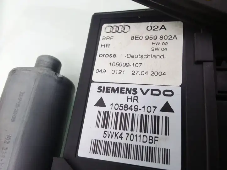 Audi A4 S4 B6 8E 8H (2000 - 2006) 8E0839462B Стеклоподъемник передней двери (комплект) — фото 4