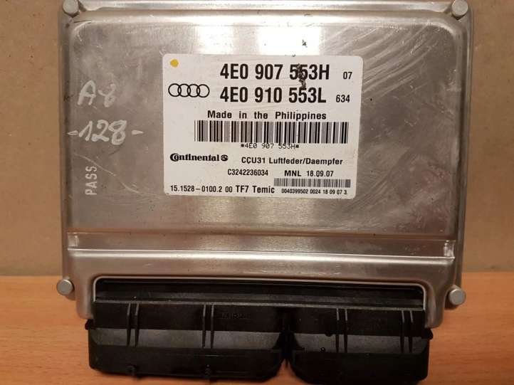 4E0907553H Audi A8 S8 D3 4E Pakabos valdymo blokas