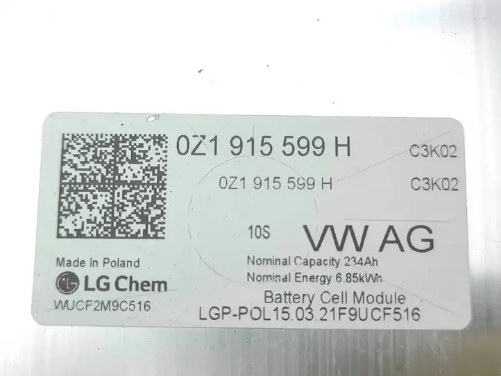 Volkswagen ID.3 (2019 - ) 0Z1915599H Модуль аккумуляторной батареи гибридного автомобиля / электромобиля — фото 7