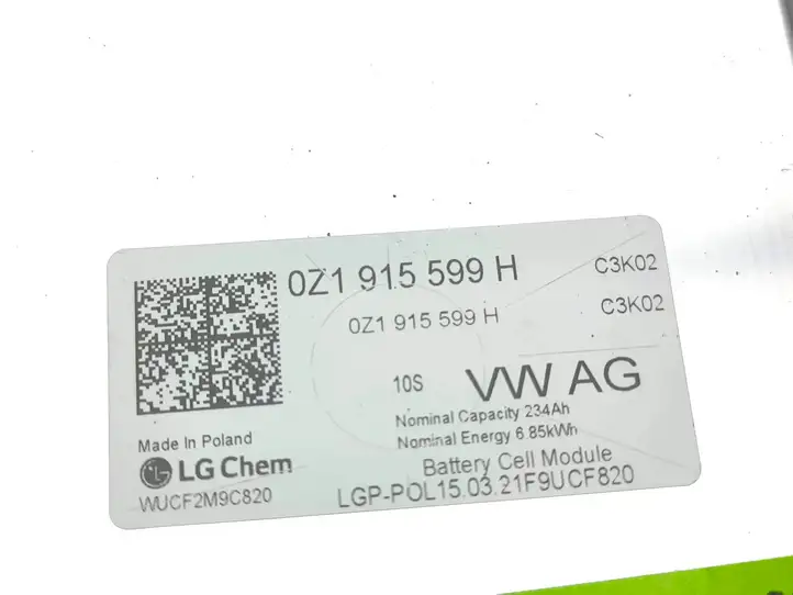 Volkswagen ID.3 (2019 - ) 0Z1915599H Модуль аккумуляторной батареи гибридного автомобиля / электромобиля — фото 6