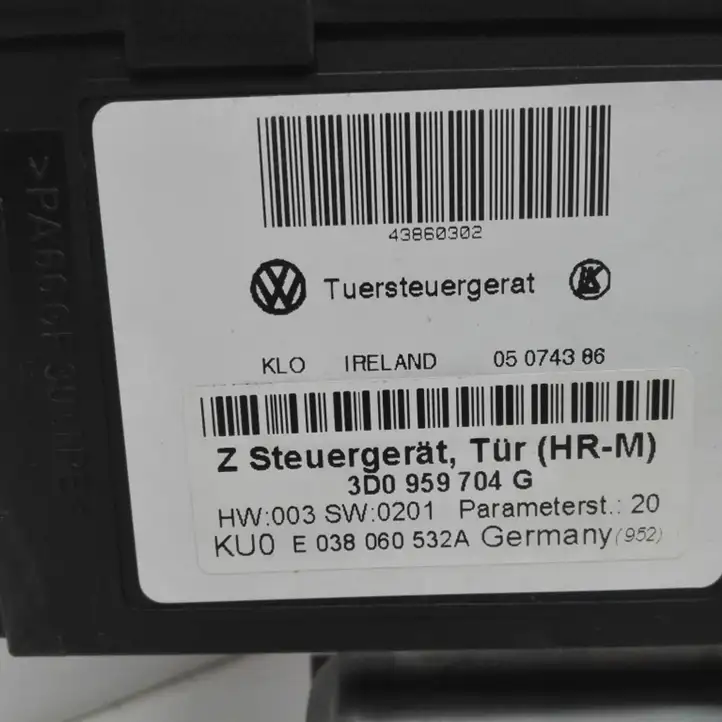 Volkswagen Phaeton (2002 - 2008)  3D0959704G Механизм подъема окон задней двери