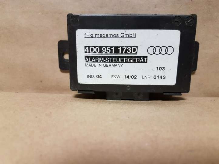 4D0951173D Audi A6 S6 C5 4B Signalizacijos valdymo blokas