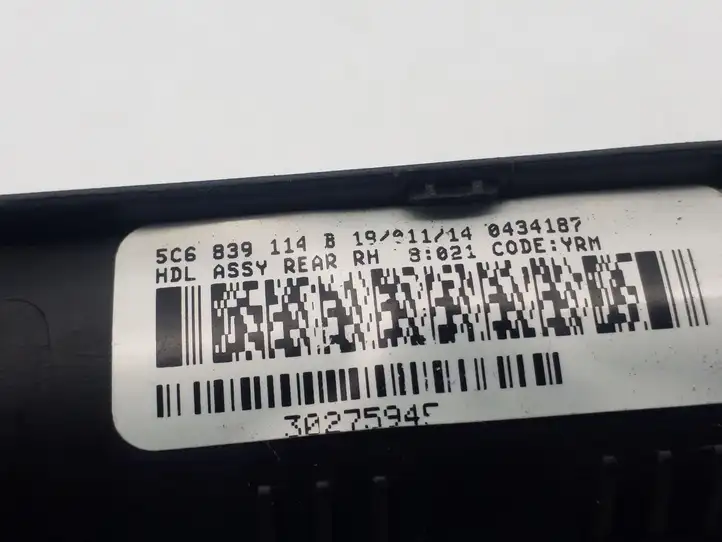 Volkswagen Jetta VI (2011 - 2018) 5C6839114B Внутренняя ручка задней двери — фото 3