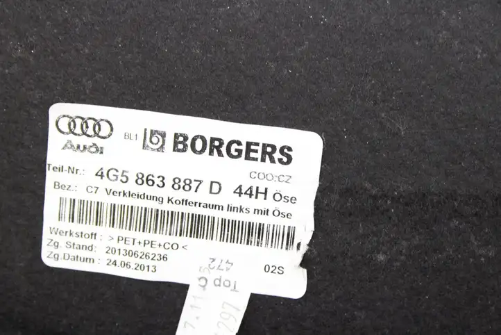 Audi A6 C7 (2014 - 2018) 4G5863887D Боковая обшивка багажника — фото 7