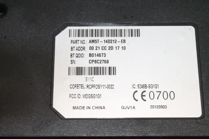 Ford Focus (2011 - 2015) AM5T14D212EB Bluetooth модуль — фото 5
