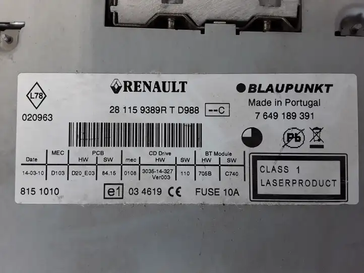 Renault Megane III (2009 - 2016) 281159389R Магнитола / мультимедийная система — фото 4
