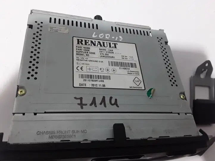 Dacia Lodgy (2012 - 2021)  281157850R Радио/ проигрыватель CD/DVD / навигация