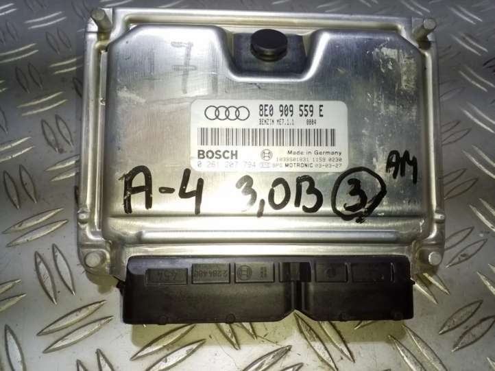 8E0909559E Audi A4 S4 B6 8E 8H Galios (ECU) modulis