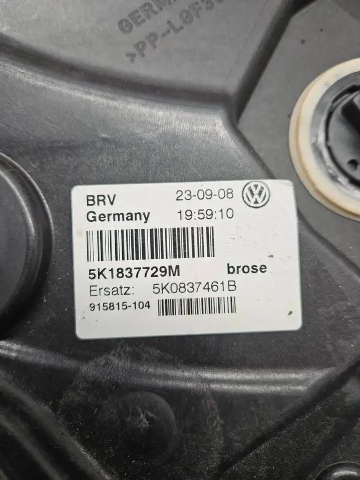 Volkswagen Golf VI (2009 - 2013) 5K0837461B Электростеклоподъемник передний (комплект) — фото 3