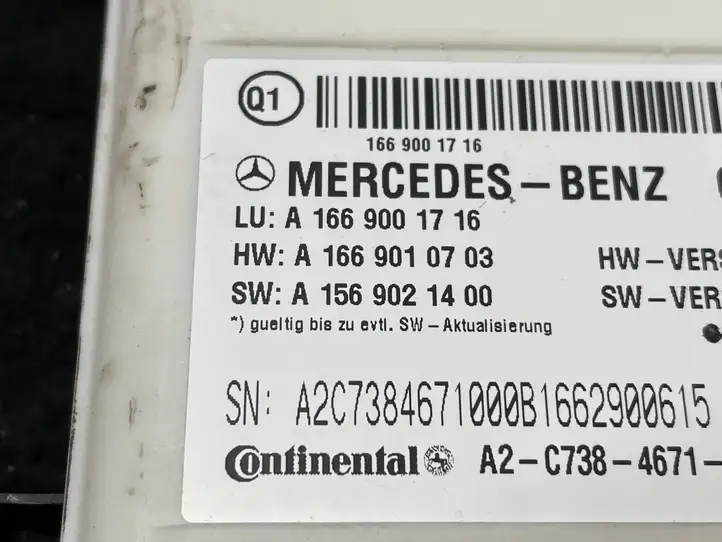 Mercedes-Benz GLE W166/C292 (2015 - 2019) A1669001716 Блок SAM — фото 5