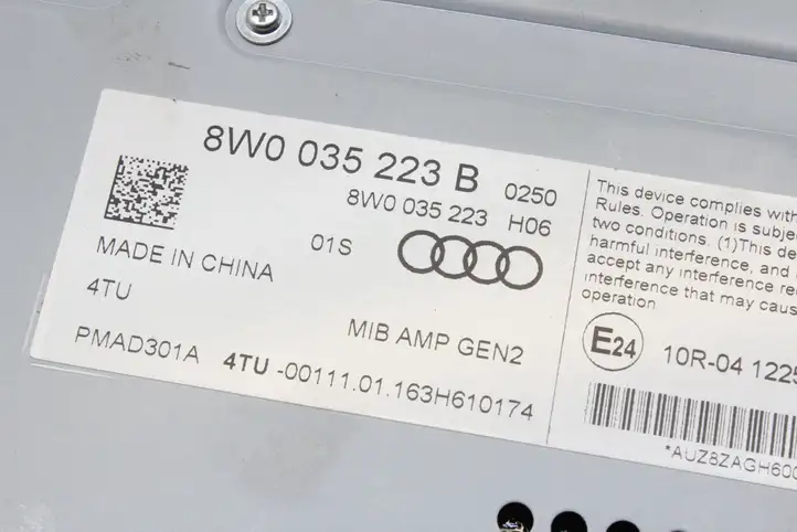 Audi A4 S4 B9 (2015 - 2019) 8W0035223B Усилитель звука — фото 3