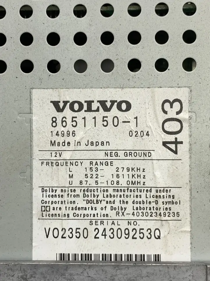 Volvo V70 (2000 - 2004) 9491217 Магнитола / мультимедийная система — фото 4