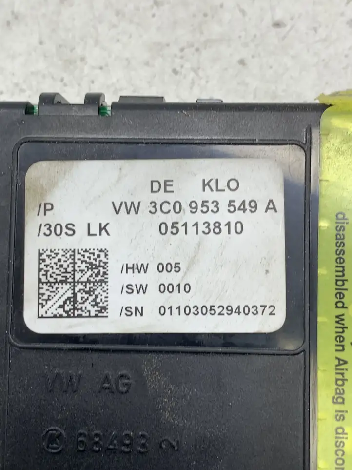 Volkswagen PASSAT B6 (2005 - 2010) 3C0953549A Датчик угла поворота руля — фото 3