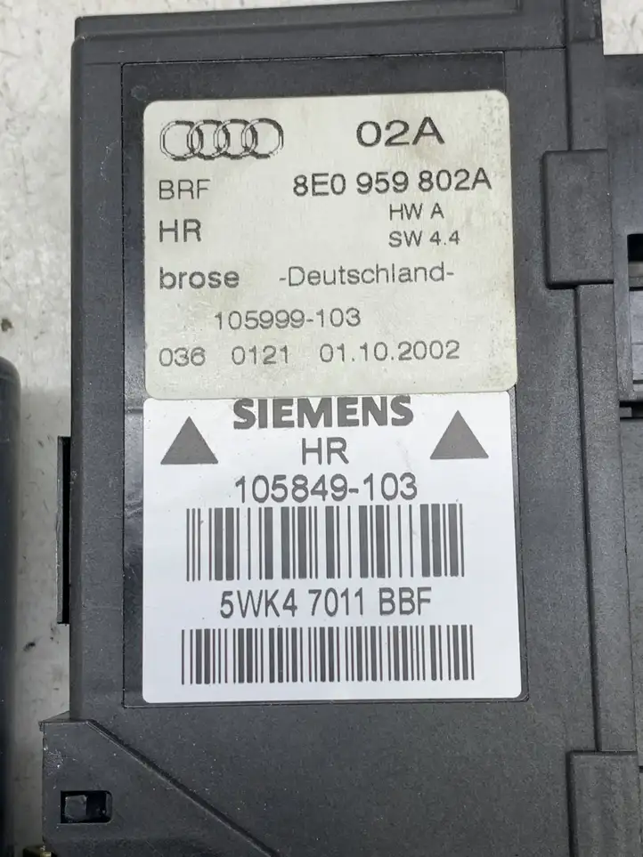 Audi A4 S4 B6 8E 8H (2000 - 2006) 8E0959802A Стеклоподъемник задней двери — фото 3