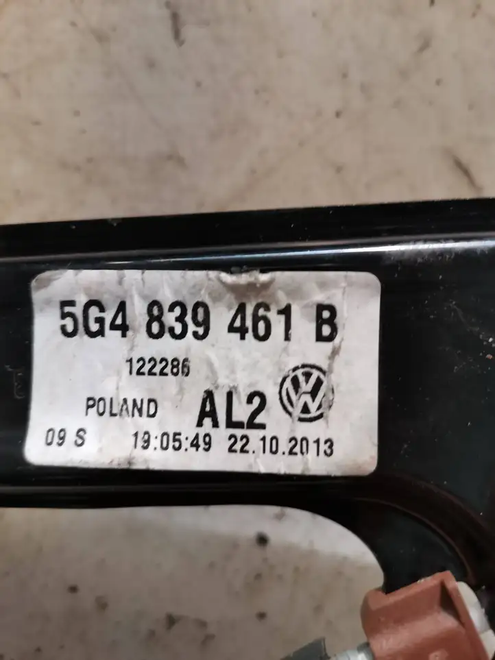 Volkswagen Golf VII (2013 - 2019) 5G4839461B Стеклоподъемник передней двери (комплект) — фото 3