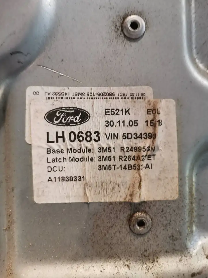 Ford Focus C-MAX (2003 - 2010) 3M5T14B532AH Стеклоподъемник передней двери (комплект) — фото 3