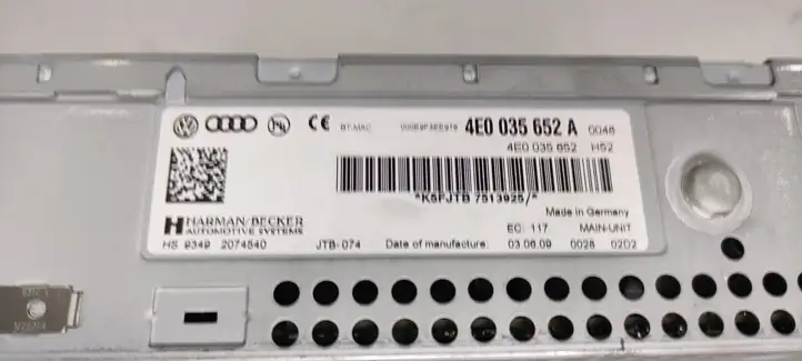 Audi A6 Allroad C6 (2008 - 2011) 4E0035652A Магнитола / мультимедийная система — фото 5