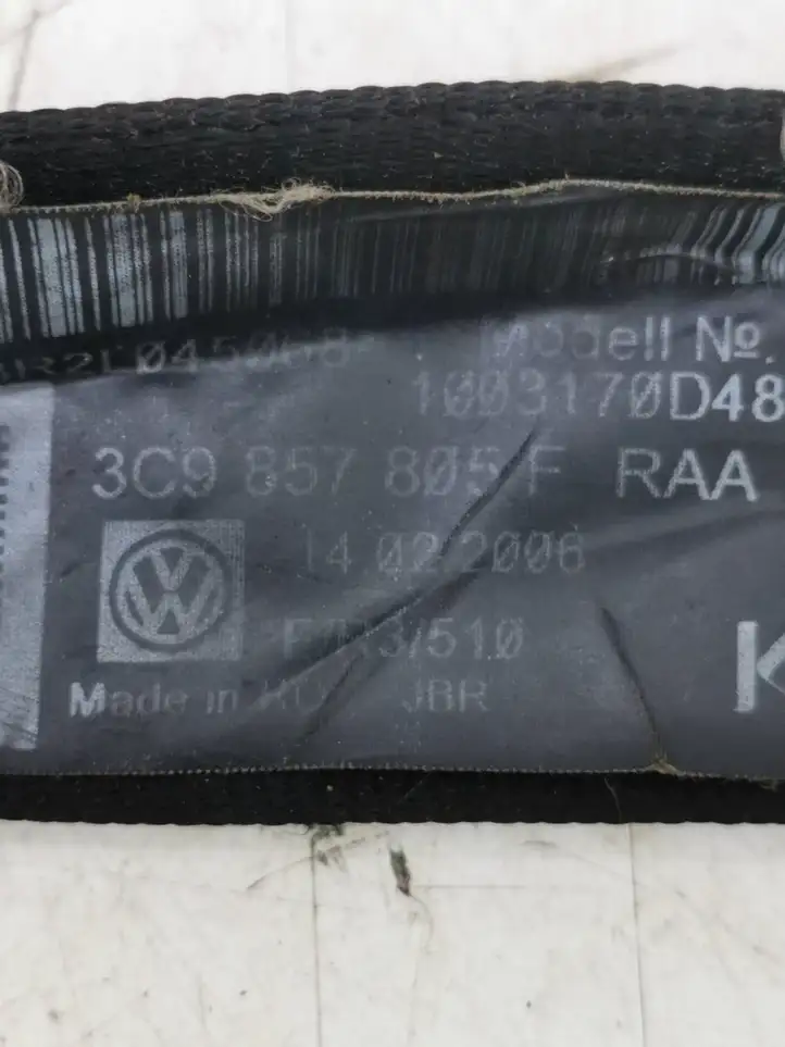 Volkswagen PASSAT B6 (2005 - 2010) 3C9857805F Задний ремень безопасности — фото 4